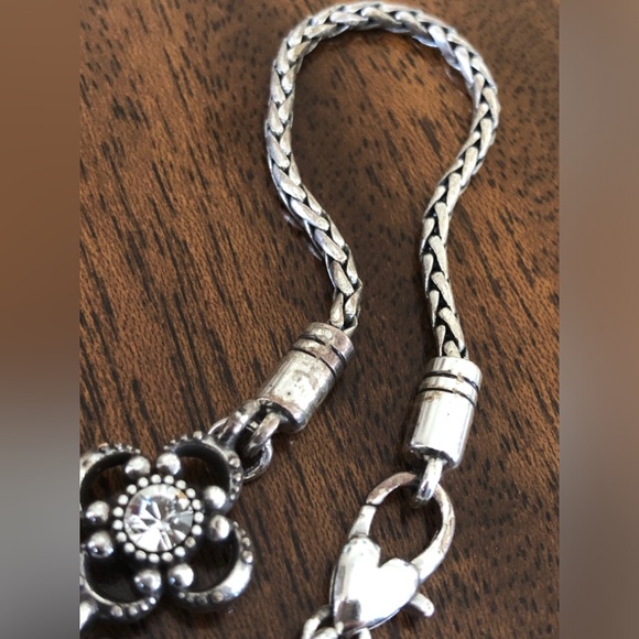 Brighton Flower Crystal Add-A-Bead charm bracelet. - Picture 12 of 13